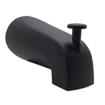 Bico de banheira de montagem na parede Westbrass E531D-1F-62 com desviador frontal Bico de banheira de montagem na parede Westbrass E531D-1F-62 com desviador frontal