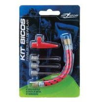 Bico De Bomba De Inflar Bico Bola Boia 5 Peças Adaptador Kit