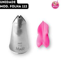 Bico de Confeitar Folha Inox Grande Mago - Mod. 112 - Unidade