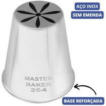 Bico De Confeitar Russo Flor Instantânea Nº 254 XG Master Baker Em Inox Sem Emenda