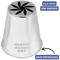 Bico De Confeitar Russo Flor Instantânea Nº 257 XG Master Baker Em Inox Sem Emenda