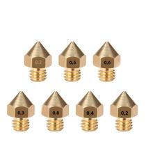 Bico De Latão MK8 0.2-1.0MM Para Cabeça De Extrusora De Impressora 3D 1.75MM 2/5/10pcs Acessórios Bico De Latão MK8 0.2-1.0MM Para Cabeça De Extrusora De Impressora 3D 1.75MM 2/5/10pcs Acessórios