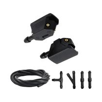 Bico De Lavagem De Para-brisa Ajustável Com Duplo Orifício Em ABS E Mangueira De Borracha Para Jato