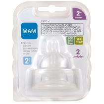 Bico de Mamadeira 2+ Meses Fluxo Medio 2 Unidades MAM BI00220