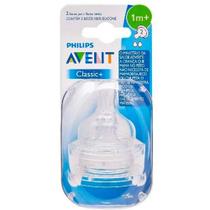 Bico de Mamadeira Avent Classic nº 2 c/ 2 unidades 1m+ SCF632/27