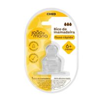 Bico de Mamadeira Cimed João e Maria Fluxo Rápido 6+ Meses 1 Unidade