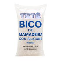 Bico de Mamadeira Redondo Pacote Com 25 Unidades Silicone Pepeta