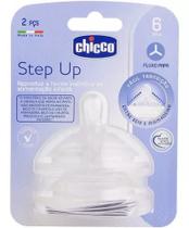 Bico De Mamadeira Step Up Fluxo Papa 6m+ 2 Unidades - CHICCO Bico De Mamadeira Step Up Fluxo Papa 6m+ 2 Unidades - CHICCO