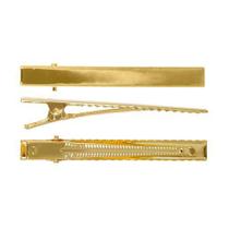 Bico De Pato Jacaré Base Reta Dourada 7,5cm- 12unidades Bico De Pato Jacaré Base Reta Dourada 7,5cm- 12unidades
