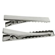 Bico de Pato Presilha Jacaré Prata-Níquel - 5,5CM - BASE RETA - Pct:50pc Bico de Pato Presilha Jacaré Prata-Níquel - 5,5CM - BASE RETA - Pct:50pc