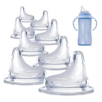 Bico de silicone de reposição, pacote com 8 unidades, compatível com copos NUK Bico de silicone de reposição, pacote com 8 unidades, compatível com copos NUK