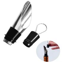 Bico Dosador Inox com Tampa Vinho Champagne Corta Gotas