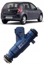 Bico injetor clio, sandero, logan hi-flex 1.0 16v flex azul 280156296