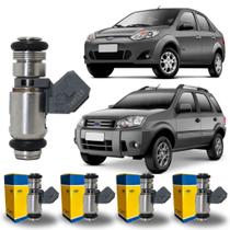 Bico Injetor de Combustível Kit com 4 Ford KA / Fiesta 1.0 1.3 2004 a 2014 Magneti Marelli - IWP119