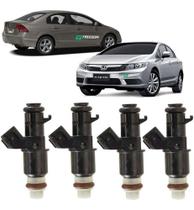 Bico injetor honda new civic 1.8 16v 12 furos 2007 á 2014 gasolina flex - kit c/ 4