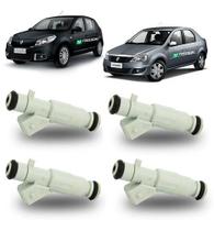 Bico injetor renault logan sandero 1.6 8v/ 16v 2007 á 2014 kit c/ 4 unidades Bico injetor renault logan sandero 1.6 8v/ 16v 2007 á 2014 kit c/ 4 unidades