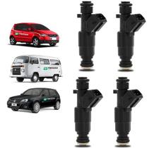 Bico injetor vw golf fox polo spacefox crossfox 1.6 kombi 1.4 flex 2004 á 2008 kit c/ 4 unidades
