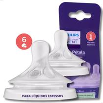 Bico Mamadeira Avent Pétala 3.0 6m N6 Líquidos Espessos