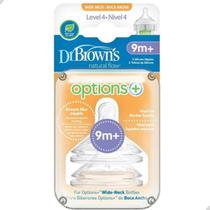 Bico Mamadeira Boca Larga Dr. Brown's 9 Meses + 2 Unidades