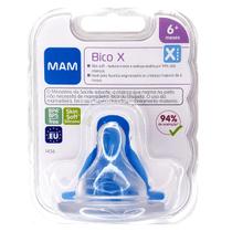 Bico Mamadeira Nº X Mam 6+ mêses Ortodôntico Fluxo Super Rápido