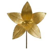 Bico Papagaio Metalizado com Glitter Dourado 23cm D&A