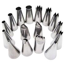 Bico para Confeitar em Aço Inox com 16 Peças Doupan Bico para Confeitar em Aço Inox com 16 Peças Doupan