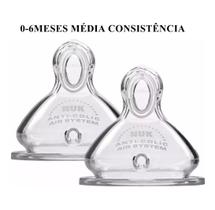 Bico Para Mamadeira First Choice 0-6m Média Consistência 2und Nuk