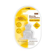 Bico Para Mamadeira João E Maria Orto Silicone Fluxo Rápido Cimed