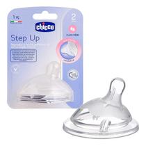Bico Para Mamadeira Step Up 2m+ Fluxo Médio Chicco com 1 unidade Bico Para Mamadeira Step Up 2m+ Fluxo Médio Chicco com 1 unidade