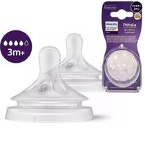 Bico para mamdeira philips avent 3.0 3m+ com 2 unidades