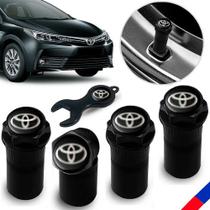 Bico Pneu Preto Pino Roda Válvula Antifurto Toyota Corolla