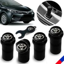 Bico Pneu Preto Pino Roda Válvula Antifurto Toyota Corolla