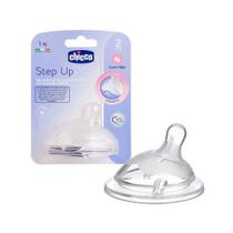 Bico Step Up Chicco 2M+ Fluxo Médio 1 Unidade, Silicone Fisiológico Bico Step Up Chicco 2M+ Fluxo Médio 1 Unidade, Silicone Fisiológico