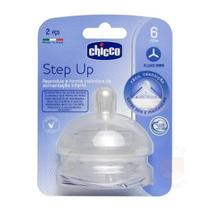 Bico Step Up Silicone Fluxo Papa +6M Chicco Bico Step Up Silicone Fluxo Papa +6M Chicco