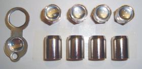 Bico Válvula De Pneu Antifurto Metal com Trava Cromado - Liso