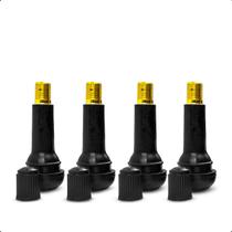 Bico Válvula TR414 Pneu Sem Câmara Kit 4 Unidades Carro Moto Vedação Universal