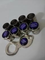 Bicos anti furto ford preto 9 pecas/3 adesivos ford 15 mm Bicos anti furto ford preto 9 pecas/3 adesivos ford 15 mm