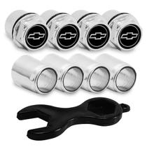 Bicos Capa de Válvula Cromado Pneu Emblema GM Preto Bicos Capa de Válvula Cromado Pneu Emblema GM Preto