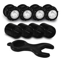 Bicos Capa de Válvula Preto Pneu Emblema Citroen Prata