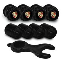 Bicos Capa de Válvula Preto Pneu Porsche Bicos Capa de Válvula Preto Pneu Porsche