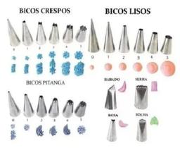 Bicos Confeiteiro 22 Peças Em Aço Inox Grande Profissional