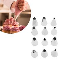 Bicos de Confeitar com 12 unidades em Inox