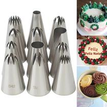 Bicos De Confeitar Em Aço Inoxidável 12 Peças Para Decoração De Bolos, Biscoitos E Cupcakes -