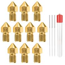 Bicos de impressora 3D Meafeng MK8 Ender 3 1,0 mm 10 unidades com caixa Bicos de impressora 3D Meafeng MK8 Ender 3 1,0 mm 10 unidades com caixa