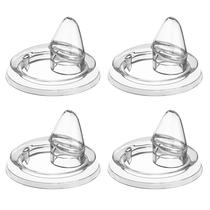 Bicos de Mamadeira Cathill Silicone à Prova de Vazamento Kit com 4 Unidades 6m+ Bicos de Mamadeira Cathill Silicone à Prova de Vazamento Kit com 4 Unidades 6m+