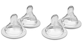 Bicos de mamadeira MAM Fast Flow Level 3 para mais de 4 meses, pacote com 4