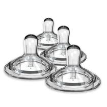 Bicos de mamadeira NANOBÉBÉ Nanobebe Silicone Fast Flow, pacote com 4