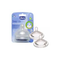 Bicos de mamadeira step up (4m+) fluxo ajustavel transparente - chicco Bicos de mamadeira step up (4m+) fluxo ajustavel transparente - chicco