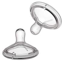 Bicos de silicone NANOBÉBÉ com tripla ventilação, fluxo lento, pacote com 2 Bicos de silicone NANOBÉBÉ com tripla ventilação, fluxo lento, pacote com 2