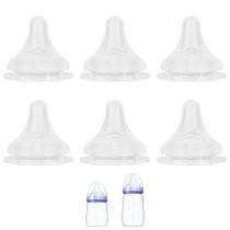 Bicos de silicone XUNICUTE Lansinoh fluxo médio, 6 unidades Bicos de silicone XUNICUTE Lansinoh fluxo médio, 6 unidades